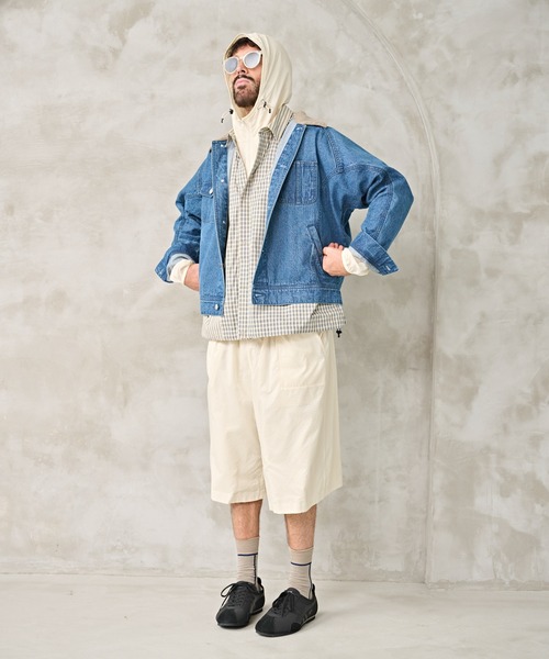 Kelen(ケレン)の「「KELEN MENS / ケレン メンズ」SHEER RIP HOODIE(その他アウター・メンズ・カーキ/ブラック/ホワイト・40/38/42)」の14枚目の写真