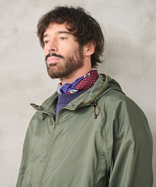 Kelen(ケレン)の「「KELEN MENS / ケレン メンズ」SHEER RIP HOODIE(その他アウター・メンズ・カーキ/ブラック/ホワイト・40/38/42)」の7枚目の写真