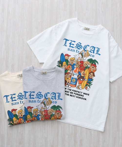 The Endless Summer（エンドレスサマー）の「TES ALL STAR TES VIBES T-SHIRT / Tシャツ（Tシャツ/カットソー・メンズ・ホワイト/アイボリー/グレー・SMALL/MEDIUM/LARGE/X-LARGE/XX-LARGE）」の4枚目の写真