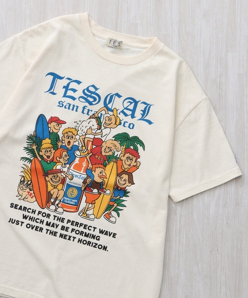 The Endless Summer（エンドレスサマー）の「TES ALL STAR TES VIBES T-SHIRT / Tシャツ（Tシャツ/カットソー・メンズ・ホワイト/アイボリー/グレー・SMALL/MEDIUM/LARGE/X-LARGE/XX-LARGE）」の10枚目の写真
