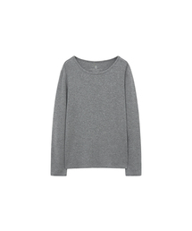 SITP5225 デコステッチコンフォートTシャツ_メランジェグレー