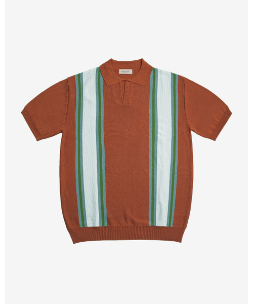 Summer Blend Open Collar Knit (Orange)