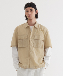ナイロンパティグハーフシャツ Beige