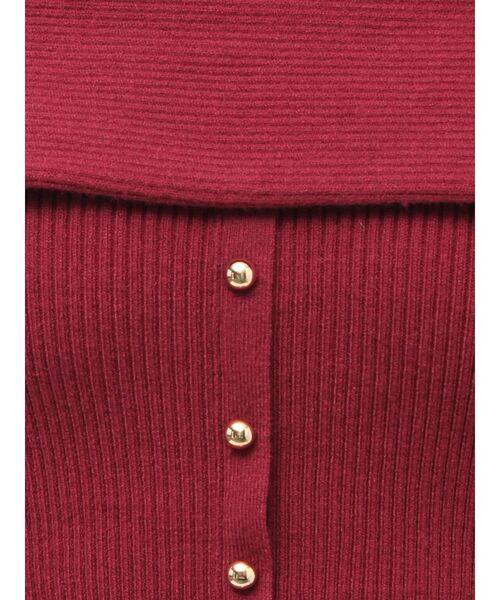 RESEXXY（リゼクシー）の「オフショルペプラムニットトップス【セットアップ着用可能】（ニット/セーター・レディース・レッド/ピンク/アイボリー/ブラック・FREE）」の7枚目の写真