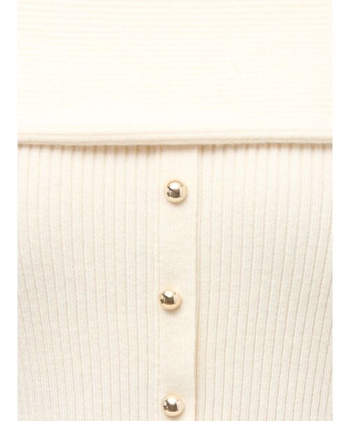 RESEXXY（リゼクシー）の「オフショルペプラムニットトップス【セットアップ着用可能】（ニット/セーター・レディース・レッド/ピンク/アイボリー/ブラック・FREE）」の9枚目の写真