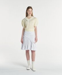MARGARIN FINGERS（マーガリンフィンガース）の「CUT OUT FRILL SKIRT (WHITE)（スカート）」
