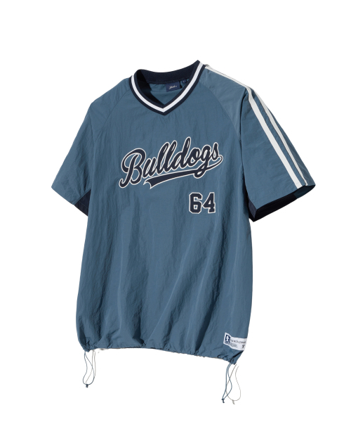 YALE(イェール)の「ベースボールナイロンショートスリーブ_ブルー(Tシャツ/カットソー・レディース・その他・SMALL/MEDIUM/LARGE/X-LARGE)」の1枚目の写真