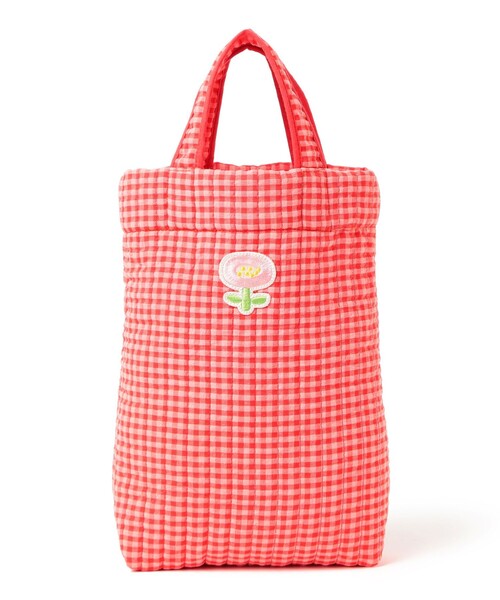 こども ビームス（コドモビームス）の「キルト シューズ バッグ 2026（トートバッグ・キッズ・レッド系その他/ネイビー・ONE SIZE）」の5枚目の写真