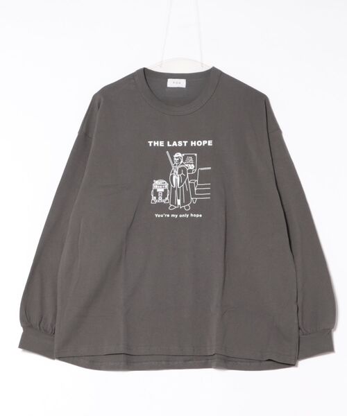 FOV(フォブ)の「フォブ LAST HOPE L/S Tシャツ(Tシャツ/カットソー・レディース・チャコールグレー/ベージュ系その他/ホワイト・F)」の1枚目の写真