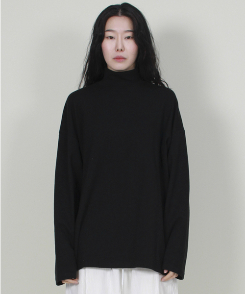 DEMARC(ドゥマーク)の「モックネックラインボックスフィットTシャツブラック(Tシャツ/カットソー・レディース・その他・LARGE/MEDIUM)」の13枚目の写真