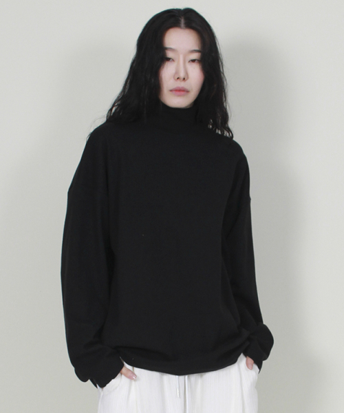 DEMARC(ドゥマーク)の「モックネックラインボックスフィットTシャツブラック(Tシャツ/カットソー・レディース・その他・LARGE/MEDIUM)」の11枚目の写真