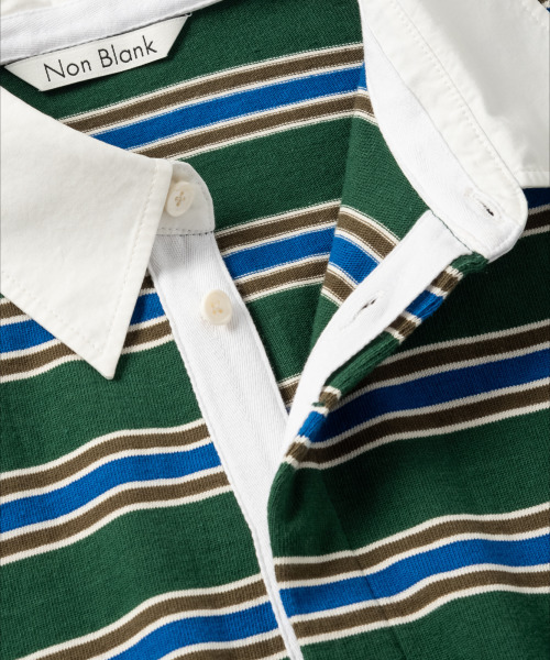 NONBLANK(ノンブランク)の「ストライプラグビーTシャツ_GREEN(ポロシャツ・メンズ・グリーン・MEDIUM/LARGE/X-LARGE)」の11枚目の写真