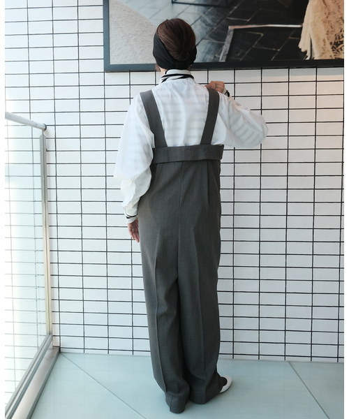 IENA(イエナ)の「Maison IENA 別注 Nell/ネル サロペット 252-20261(サロペット/オーバーオール・レディース・チャコールグレー/ネイビー・36/38)」の5枚目の写真