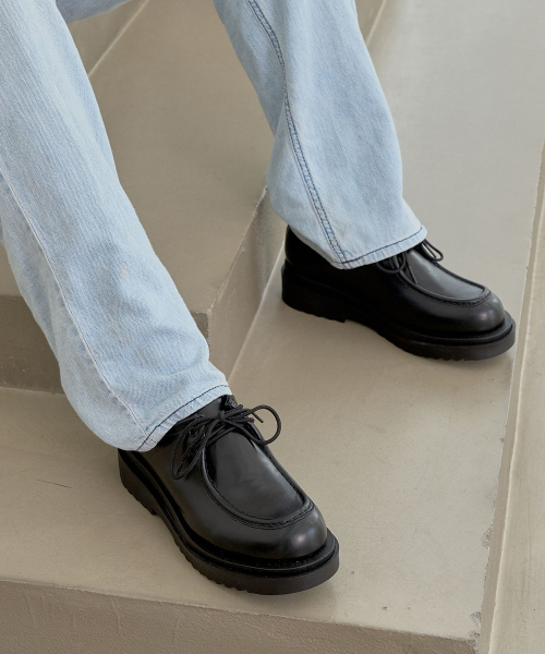 SHOEHI(シューハイ)の「(255〜280)コリンレースアップヒールローファー_LM7546(ローファー・メンズ・ブラック/ブラック系その他・28cm/25.5cm/26cm/26.5cm/27cm/27.5cm)」の14枚目の写真