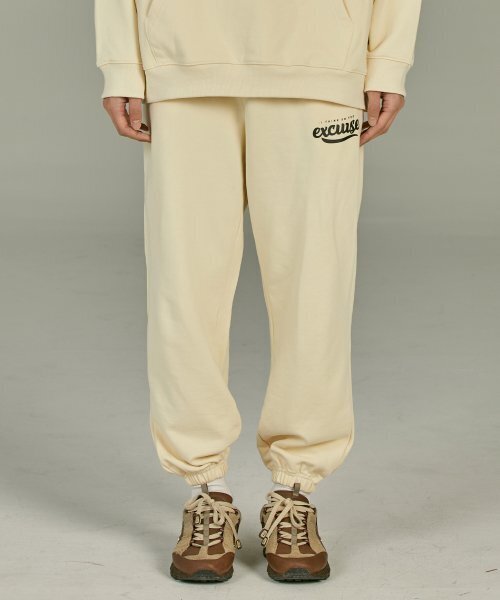 EXCURSE(エクスカース)の「EC ワイドジョガースウェットパンツ ベージュ(スウェットパンツ・レディース・その他・MEDIUM/LARGE/X-LARGE)」の1枚目の写真