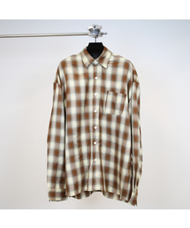 GOZER（ゴーザー）の「OVERSIZED FLANNEL CHECK SHIRT_BROWN（シャツ/ブラウス）」