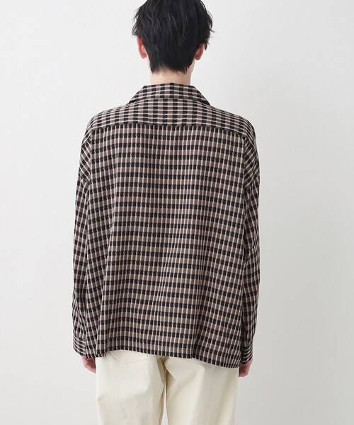 Dessin（デッサン）の「【洗える】バイカラーチェックシャツ（シャツ/ブラウス・メンズ・ブラック系1/レッド系3・02/03）」の13枚目の写真