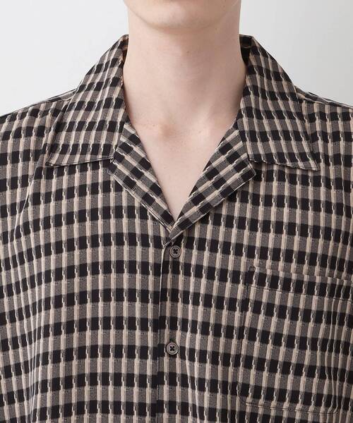 Dessin（デッサン）の「【洗える】バイカラーチェックシャツ（シャツ/ブラウス・メンズ・ブラック系1/レッド系3・02/03）」の14枚目の写真