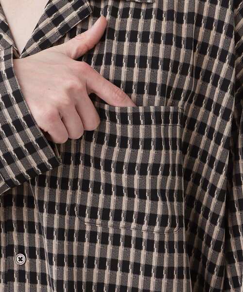 Dessin（デッサン）の「【洗える】バイカラーチェックシャツ（シャツ/ブラウス・メンズ・ブラック系1/レッド系3・02/03）」の15枚目の写真