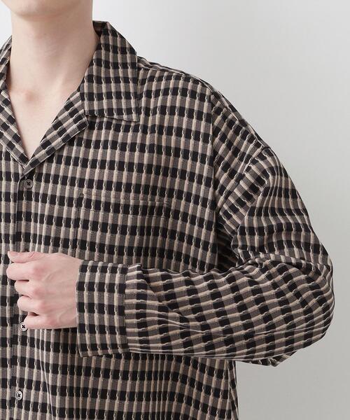 Dessin（デッサン）の「【洗える】バイカラーチェックシャツ（シャツ/ブラウス・メンズ・ブラック系1/レッド系3・02/03）」の16枚目の写真