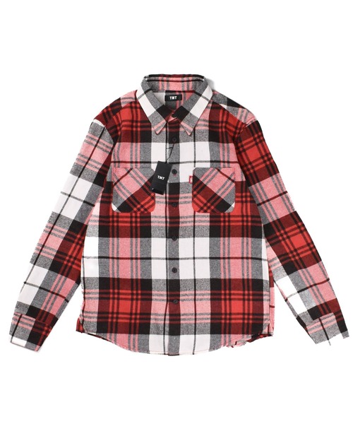 TMT（ティーエムティー）の「【TMT/ティーエムティー】WOOLY PLAID SHIRTS graph plaid（シャツ/ブラウス・メンズ・レッド・LARGE/MEDIUM）」の5枚目の写真