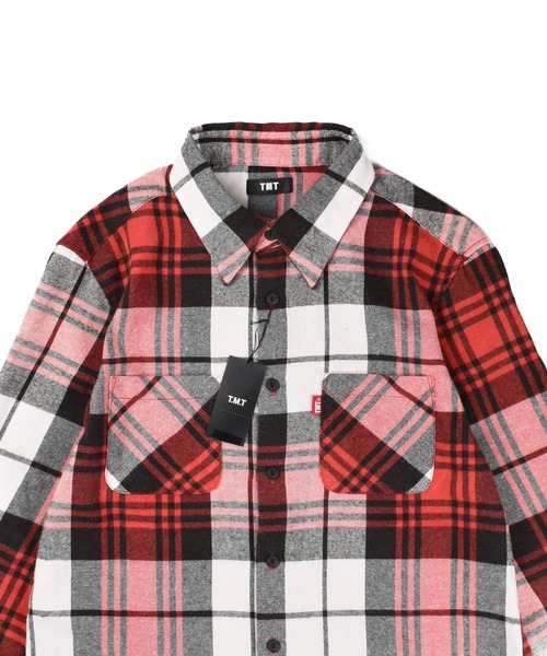 TMT（ティーエムティー）の「【TMT/ティーエムティー】WOOLY PLAID SHIRTS graph plaid（シャツ/ブラウス・メンズ・レッド・LARGE/MEDIUM）」の7枚目の写真