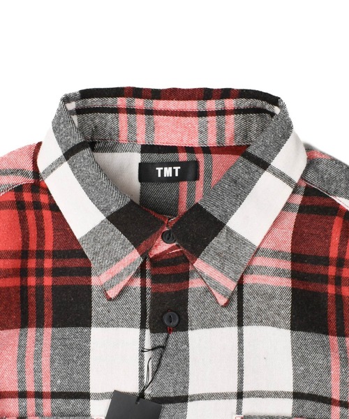 TMT（ティーエムティー）の「【TMT/ティーエムティー】WOOLY PLAID SHIRTS graph plaid（シャツ/ブラウス・メンズ・レッド・LARGE/MEDIUM）」の8枚目の写真