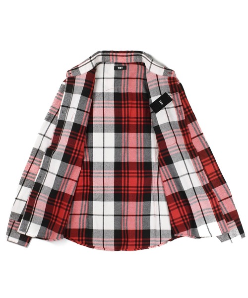 TMT（ティーエムティー）の「【TMT/ティーエムティー】WOOLY PLAID SHIRTS graph plaid（シャツ/ブラウス・メンズ・レッド・LARGE/MEDIUM）」の2枚目の写真