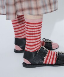 BEAMS BOY | maturely / ラメ ボーダー タビ ソックス(ソックス/靴下)