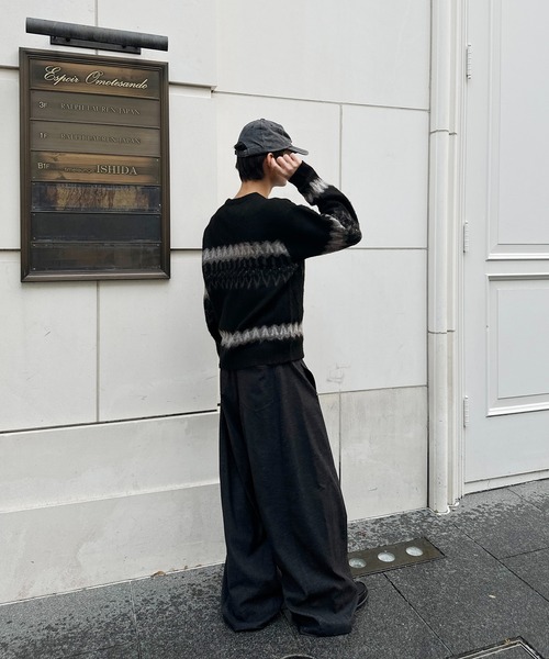 kutir(クティール)の「NORDIC SHAGGY PULLOVER KNIT/ノルディックシャギープルオーバーニット(ニット/セーター・メンズ・ブラウン/ブラック/ネイビー・MEDIUM/LARGE)」の12枚目の写真