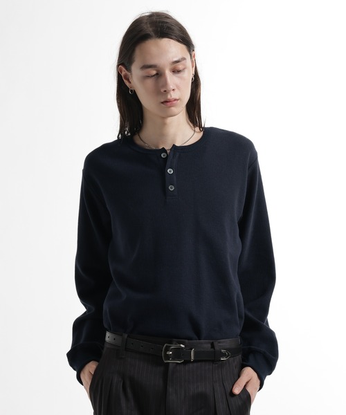 HARE(ハレ)の「ユルネックヘンリーネックプルオーバー(HARE)(Tシャツ/カットソー・メンズ・ホワイト/ブラック/グレー/ネイビー・FREE)」の8枚目の写真