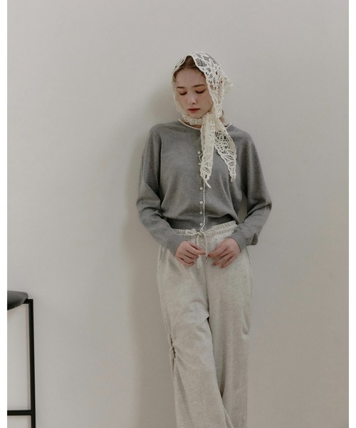 moi tytto(モイテュット)の「ギャザーホールスウェットパンツ(スウェットパンツ・レディース・チャコールグレー/ライトグレー/ナチュラル・FREE/SMALL)」の6枚目の写真