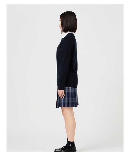 EASTBOY(イーストボーイ)の「セーター 綿 7G 通学 ニット 女子 制服 学生服 中学生 高校生 スクール(ニット/セーター・キッズ・ブラック/ライトグレー/ネイビー/オフホワイト・11号/13号/9号/7号)」の15枚目の写真