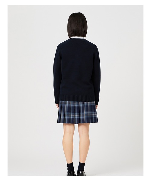 EASTBOY(イーストボーイ)の「セーター 綿 7G 通学 ニット 女子 制服 学生服 中学生 高校生 スクール(ニット/セーター・キッズ・ブラック/ライトグレー/ネイビー/オフホワイト・11号/13号/9号/7号)」の16枚目の写真