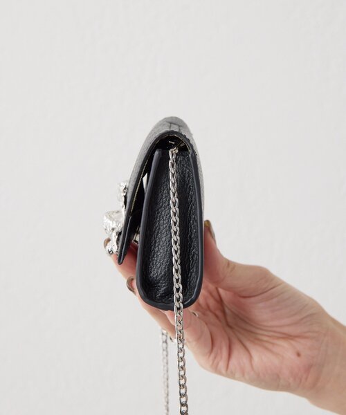 ear PAPILLONNER（イアパピヨネ）の「《本革》フラップマイクロショルダーバッグ（その他・レディース・ブラック系その他/ベージュ系その他・FREE）」の5枚目の写真