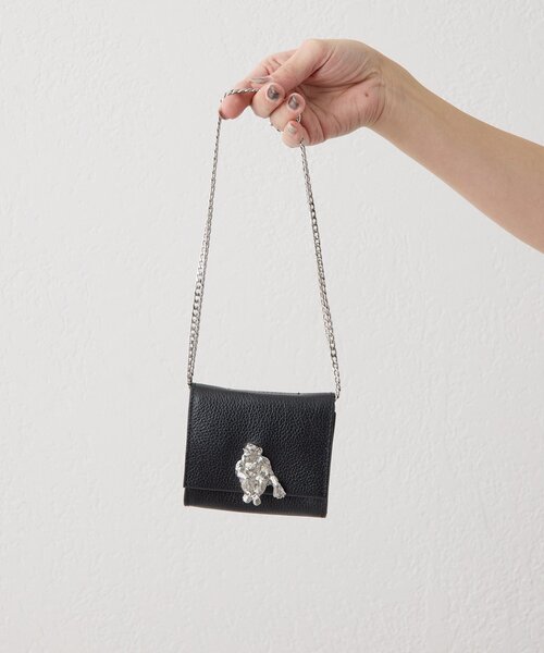 ear PAPILLONNER（イアパピヨネ）の「《本革》フラップマイクロショルダーバッグ（その他・レディース・ブラック系その他/ベージュ系その他・FREE）」の13枚目の写真