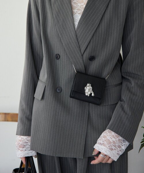 ear PAPILLONNER（イアパピヨネ）の「《本革》フラップマイクロショルダーバッグ（その他・レディース・ブラック系その他/ベージュ系その他・FREE）」の19枚目の写真