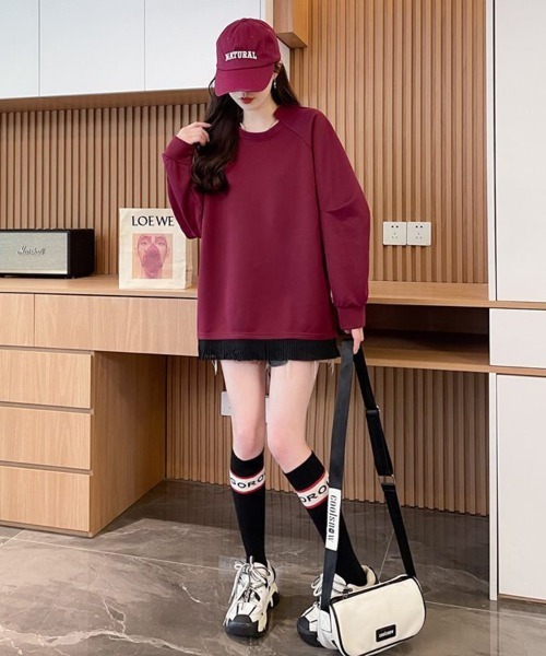 SallyLunn(サリーラン)の「裾プリーツレーススウェット(スウェット・レディース・スミクロ・MEDIUM/LARGE)」の7枚目の写真