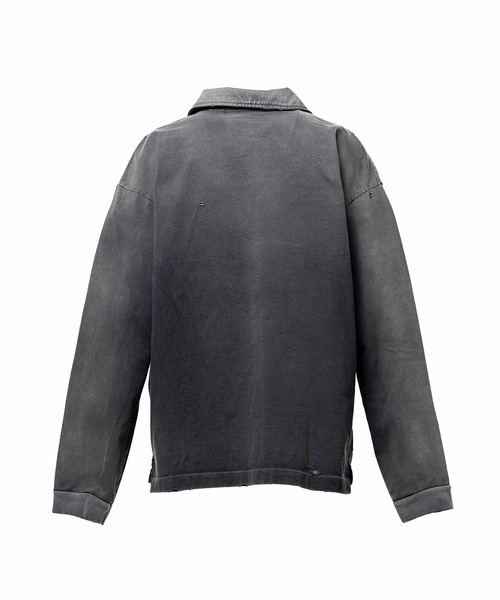 Maison MIHARA YASUHIRO（メゾンミハラヤスヒロ）の「Sun Faded Like Collared Long Sleeve T-shirt（Tシャツ/カットソー・メンズ・ブラック・46/44）」の2枚目の写真