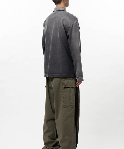 Maison MIHARA YASUHIRO（メゾンミハラヤスヒロ）の「Sun Faded Like Collared Long Sleeve T-shirt（Tシャツ/カットソー・メンズ・ブラック・46/44）」の5枚目の写真