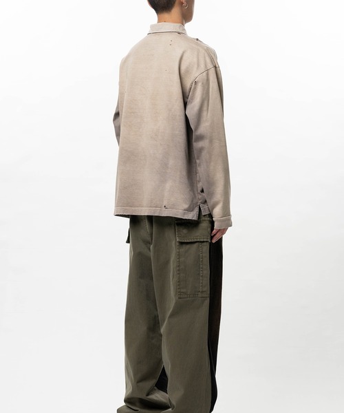 Maison MIHARA YASUHIRO（メゾンミハラヤスヒロ）の「Sun Faded Like Collared Long Sleeve T-shirt（Tシャツ/カットソー・メンズ・ブラック・46/44）」の9枚目の写真