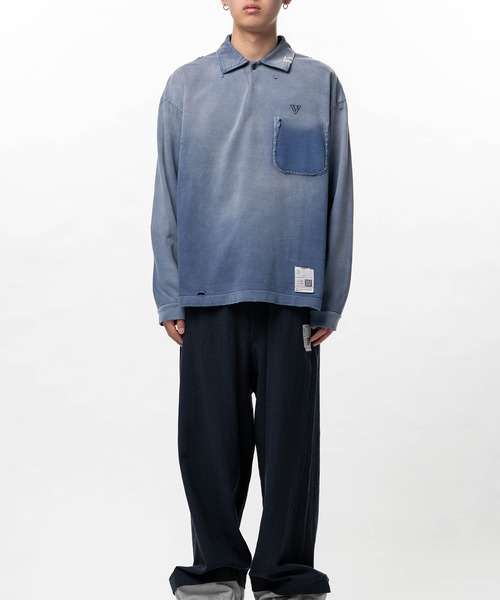 Maison MIHARA YASUHIRO（メゾンミハラヤスヒロ）の「Sun Faded Like Collared Long Sleeve T-shirt（Tシャツ/カットソー・メンズ・ブラック・46/44）」の12枚目の写真