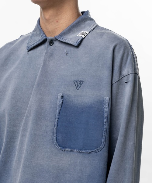 Maison MIHARA YASUHIRO（メゾンミハラヤスヒロ）の「Sun Faded Like Collared Long Sleeve T-shirt（Tシャツ/カットソー・メンズ・ブラック・46/44）」の16枚目の写真