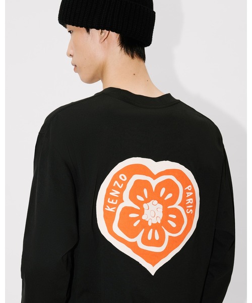 'KENZO Boke Heart' リラックス ロングスリーブ Tシャツ イン コットン