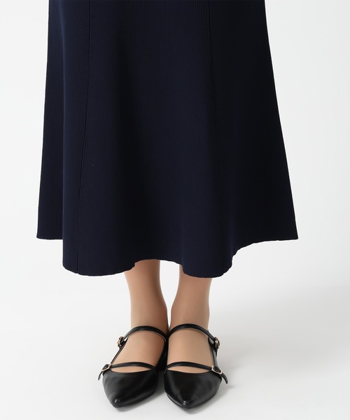 MISCH MASCH(ミッシュマッシュ)の「2026春夏新作 タイ付きシャツドッキングニットワンピース(ワンピース・レディース・ネイビー/ブラック・フリ-)」の3枚目の写真