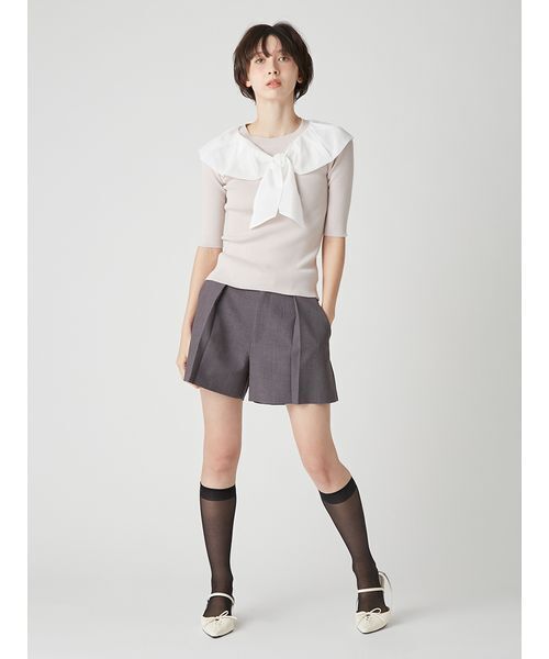 LILY BROWN(リリーブラウン)の「ベルトセットショートパンツ(その他パンツ・レディース・ダークネイビー/ベージュ/グレー/チャコールグレー・0/1)」の6枚目の写真