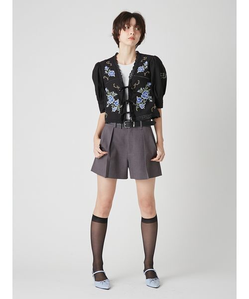 LILY BROWN(リリーブラウン)の「ベルトセットショートパンツ(その他パンツ・レディース・ダークネイビー/ベージュ/グレー/チャコールグレー・0/1)」の10枚目の写真