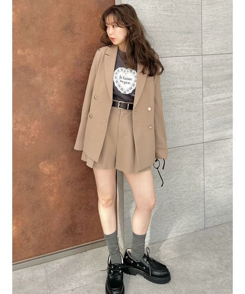 LILY BROWN(リリーブラウン)の「ベルトセットショートパンツ(その他パンツ・レディース・ダークネイビー/ベージュ/グレー/チャコールグレー・0/1)」の16枚目の写真