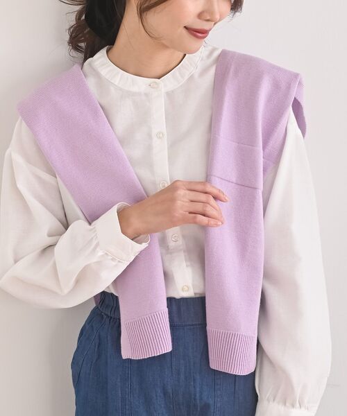 rps(アールピーエス)の「ストール(ストール/ショール・レディース・杢グレー/レッド/イエロー/グレイッシュベージュ/アイボリー/ブルー/ブラック/ピンク/グリーン/ラベンダー/ネイビー・フリー)」の9枚目の写真