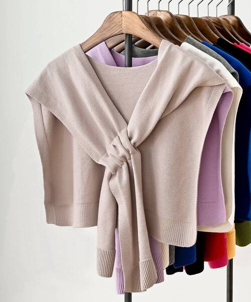 rps(アールピーエス)の「ストール(ストール/ショール・レディース・杢グレー/レッド/イエロー/グレイッシュベージュ/アイボリー/ブルー/ブラック/ピンク/グリーン/ラベンダー/ネイビー・フリー)」の5枚目の写真